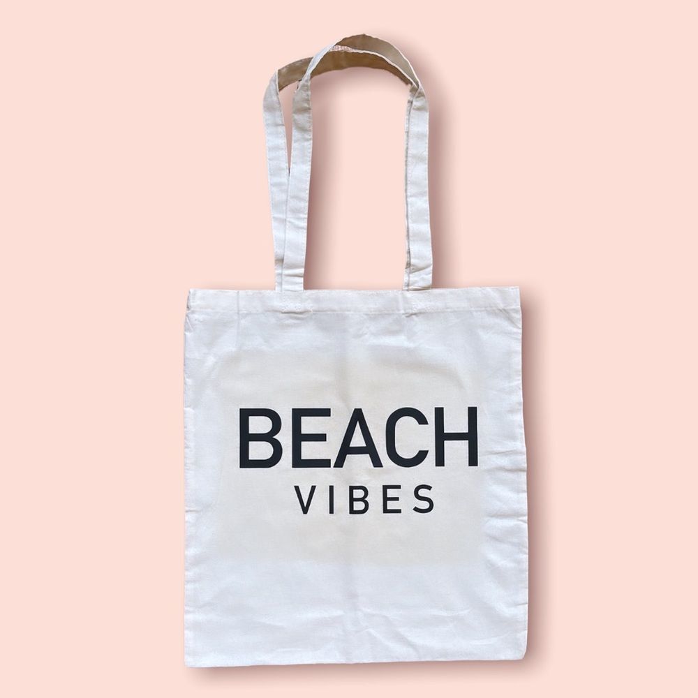 NWT Wool + Pepper Co. BEACH VIBES Eco-Friendly Reusable Tote Bag